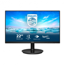 Philips LCD monitor 222V8LA/00 21.5 inch (54.6 cm), FHD, 1920 x 1080 pixels, VA, 16:9, Black, 4 ms, 250 cd/m², Headphone out, W-LED system