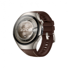 Huawei Watch 5 (46mm), Fluorelastomer Brown classic strap, Metal body, Rates-L29L