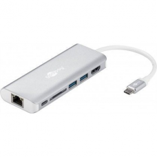 Goobay USB-C Premium Multiport-Dock 76788 Silver Goobay USB-C Premium Multiport-Dock 76788 Silver