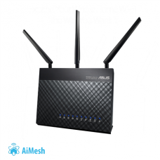Asus Router RT-AC68U 802.11ac, 600+1300 Mbit/s, 10/100/1000 Mbit/s, Ethernet LAN (RJ-45) ports 4, Mesh Support Yes, 3G/4G via optional USB adapter, Antenna type 3xExternal, 1xUSB 2.0/1xUSB 3.0, AiProtection Pro Powered by Trend Micro, AP Mode, Twin USB 3.