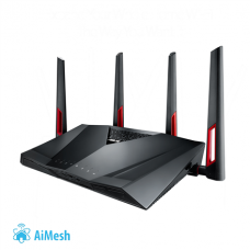 Asus Router RT-AC88U 802.11ac,  1000+2167 Mbit/s, 10/100/1000 Mbit/s, Ethernet LAN (RJ-45) ports 8, Mesh Support Yes, MU-MiMO Yes, 3G/4G via optional USB adapter, Antenna type 4xExternal, 1xUSB 2.0/1xUSB 3.0, AiProtection Powered by Trend Micro, AiMesh, W