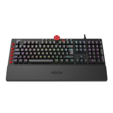 AOC Gaming Keyboard AGON AGK700 RGB LED light, QWERTY, Black, Wired, USB, CHERRY MX RED