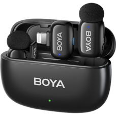 Boya | Mini-15 Ultracompact 2.4GHz Wireless Microphone System with Lightning plug | Black