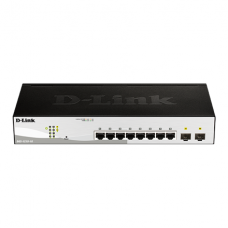 D-Link Switch DGS-1210-10 Web Management, Desktop, 1 Gbps (RJ-45) ports quantity 8, SFP ports quantity 2, Power supply type Single
