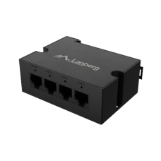 Lanberg Switch PoE Extender 1xIn 3xOut Gigabit Ethernet Din Rail BT 90W metal clips | DIN-GE4-BT-90W