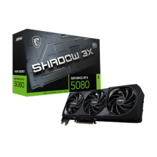 MSI GeForce RTX 5080 16G SHADOW 3X OC Bulk Pack | NVIDIA | 16 GB | GeForce RTX 5080 | GDDR7 | HDMI ports quantity 1 | PCI Express Gen 5