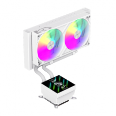 Gamemax CPU Liquid Cooler | GLACIER 240 LCD WH | White Gamemax CPU Liquid Cooler | GLACIER 240 LCD WH | White