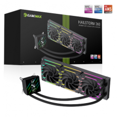 Gamemax CPU Liquid Cooler | HAILSTORM 360 LCD BK | Black Gamemax CPU Liquid Cooler | HAILSTORM 360 LCD BK | Black