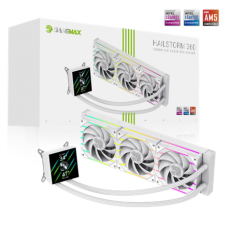 Gamemax CPU Liquid Cooler | HAILSTORM 360 LCD WH | White