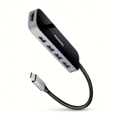 AXAGON SuperSpeed USB-C Combo 6in1 Hub | HMC-6H4A