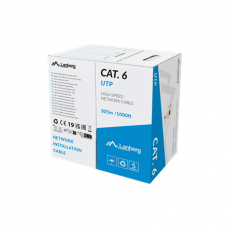 Lanberg Lan Cable Cat.6 UTP 305M Solid CU LSZH Grey CPR+ Fluke Passed | LCU6L-11CU-0305-S Lanberg Lan Cable Cat.6 UTP 305M Solid CU LSZH Grey CPR+ Fluke Passed | LCU6L-11CU-0305-S