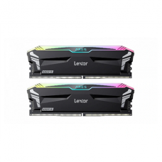 Lexar 2x16GB ARES Gaming UDIMM DDR5 7200 Memory with Black heatsink and RGB lighting Lexar