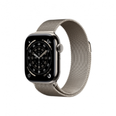 Apple Watch Series 11 GPS + Cellular 42mm Natural Titanium Case with Natural Milanese Loop