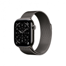 Apple Watch Series 11 GPS + Cellular 42mm Slate Titanium Case with Slate Milanese Loop