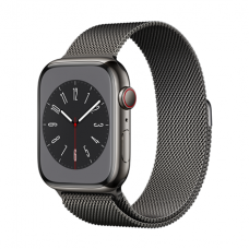 Apple Watch Series 8 GPS + Cellular 45mm Graphite Stainless Steel Case with Graphite Milanese Loop
