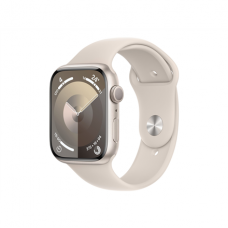 Apple Apple Watch Series 9 GPS 45mm Starlight Aluminium Case with Starlight Sport Band - S/M