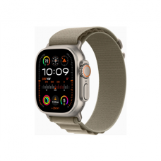 Apple Apple Watch Ultra 2 GPS + Cellular, 49mm Titanium Case with Olive Alpine Loop - Large
