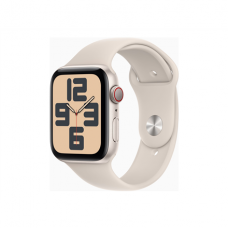 Apple Watch SE GPS + Cellular 44mm Starlight Aluminium Case with Starlight Sport Band - M/L Apple