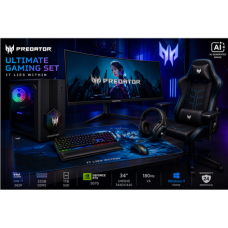 Acer Ultimate Gaming Set | Orion 3000 + X34 V3 + PGC371 + Aethon 700 + Galea 550 + Cestus 333 + PMP470 | Desktop | Tower | Intel Core Ultra 7 | 265F | 32 GB | DDR5 | 1000 GB | NVIDIA GeForce RTX 5070 | US | Windows 11 Home