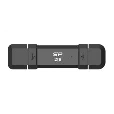 Silicon Power Portable External SSD | DS72 | 2000 GB | USB Type-A/USB Type-C 3.2 Gen 2 | Black