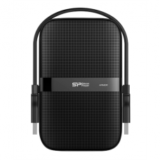 Silicon Power Portable Hard Drive Armor A60 1000 GB, USB 3.2, Black