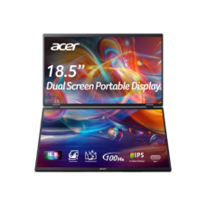 Acer PD19F 47cm 18.5'' FHD Dual Portable IPS 100Hz 16:9 4ms (GTG) 250nits HDMI 2xType-C MM Audio Out EU Black H.cable x1 U.cable Type-C x1 | Acer