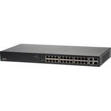 Switch|AXIS|Rack 1U|24x10Base-T / 100Base-TX / 1000Base-T|2x10/100/1000BASE-T/SFP combo|2xSFP|24xRJ45|PoE ports 24|01192-002