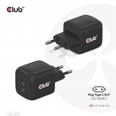 MOBILE CHARGER WALL USB-C DUAL/45W CAC-1909EU CLUB3D