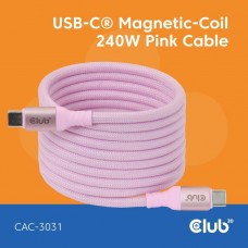 CABLE USB-C TO USB-C 2M/MAGNETIC PINK CAC-3031 CLUB3D