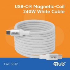 CABLE USB-C TO USB-C 2M/MAGNETIC WHITE CAC-3032 CLUB3D