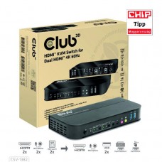 VIDEO SWITCH KVM HDMI 2PORT/CSV-1382 CLUB3D