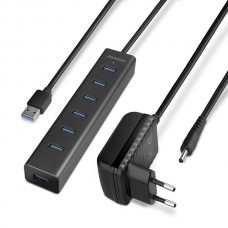 I/O HUB USB3.0 7PORT CHARGING/W/AC 1.2M HUE-SA7BP AXAGON