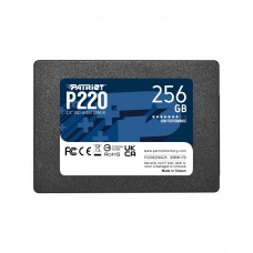 SSD|PATRIOT|P220|256GB|SATA|Write speed 490 MBytes/sec|Read speed 550 MBytes/sec|2,5