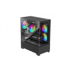 Case|XILENCE|XG172|MidiTower|Case product features Fan control panel/Transparent panel|Not included|Colour Black|XG172